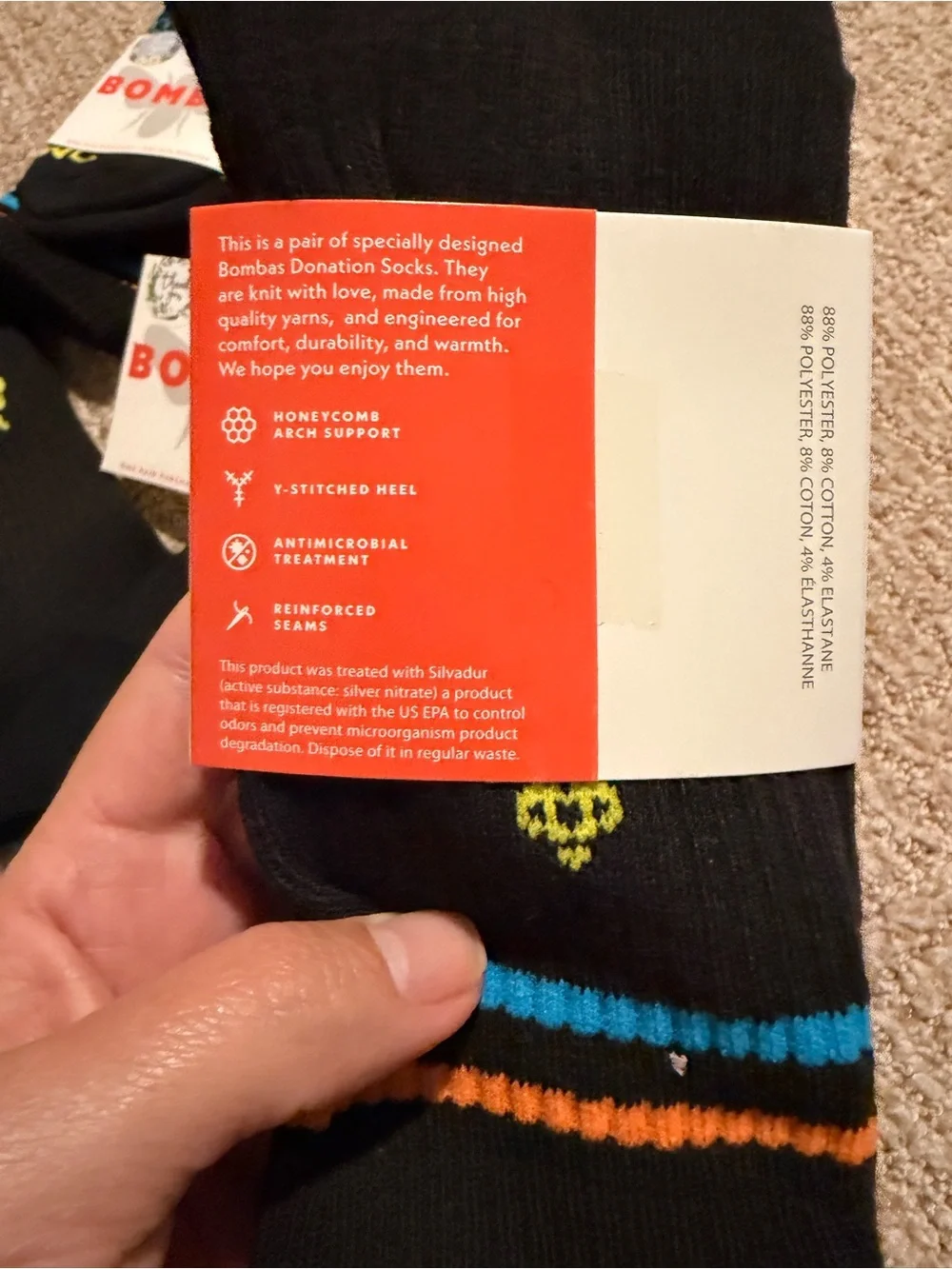 4 Pack of Crew Bombas Socks